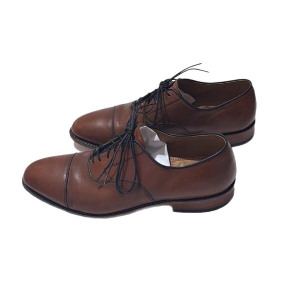 Johnston & Murphy Shoes Mens 12 Brown Leather Oxford Career Event Dandy Academia main image 4